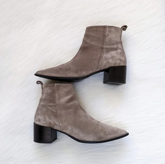 Everlane The Boss Gray Suede Leather Boots | Size 8 - Picture 2 of 11